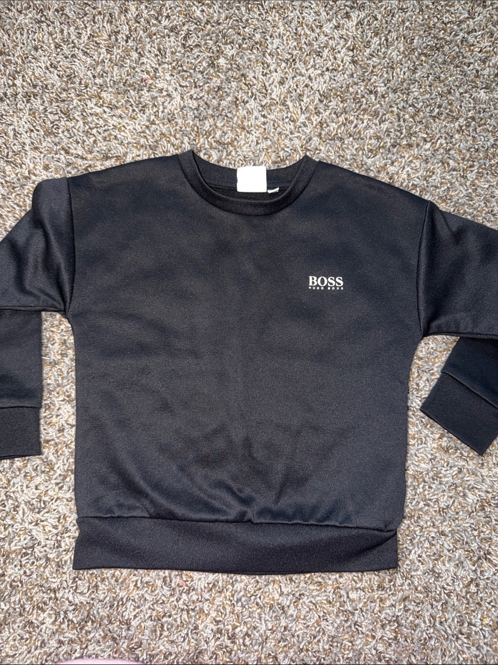 Boss Black Men's Crewneck Sweatshirt with Chest Logo